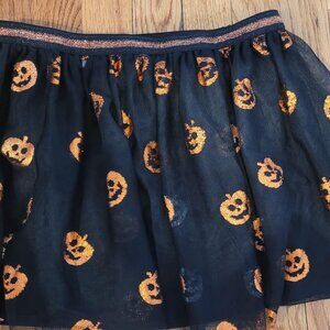Halloween Black Girls Tutu with Orange Pumpkins Size L(10-12) Plus